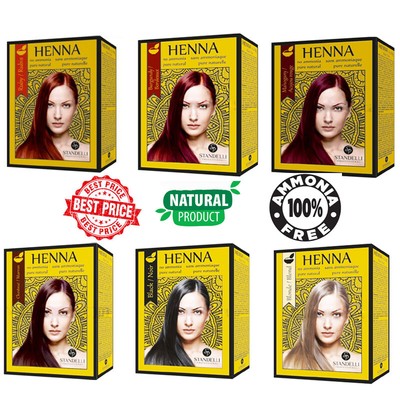 Henna Hair Dye Pure Natural Standelli Professional Amonia Free 6 Pcs In Box Ebay