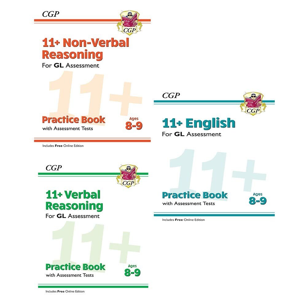 Cgp books gl 11 plus english, Non-verbal reasoning, Verbal reasoning 3 Books Set