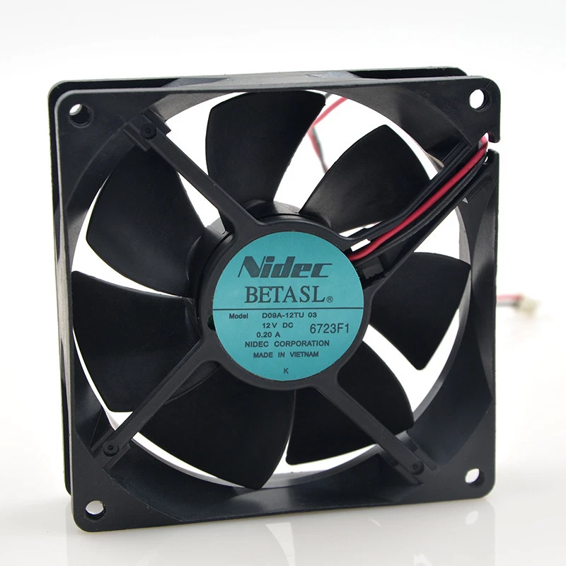 Nidec Axial Flow Fan D09A-12TU 03 12V 0.2A 2pin Server Cooling Fan Fast Shipping - Image 2 of 4
