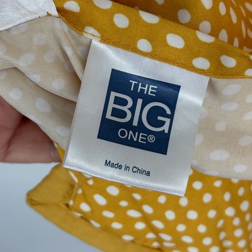 The Big One Set of Two King Size Pillow Shams Golden Yellow Rust Floral Quilted - Picture 6 of 9