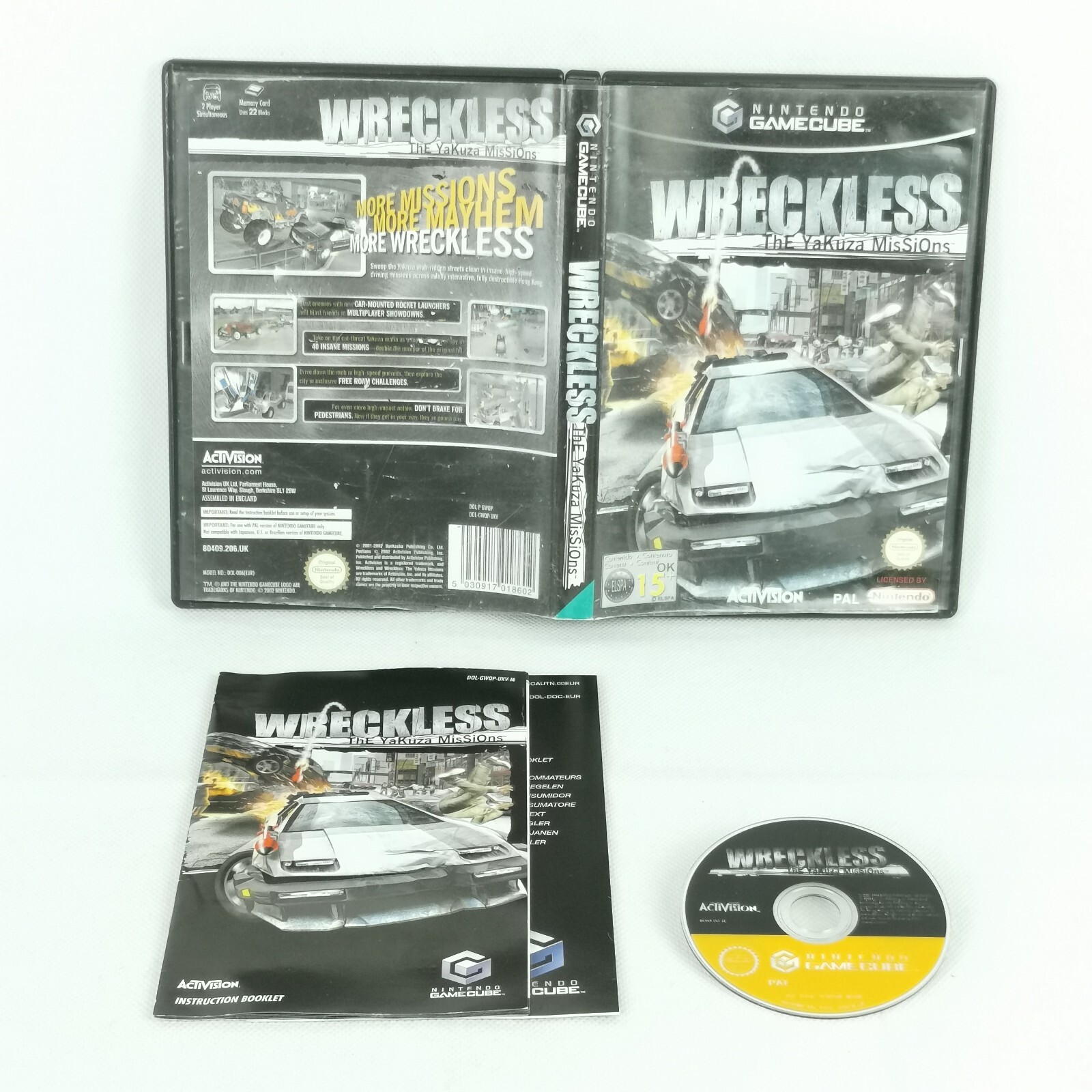 Wreckless The Yakuza Missions GameCube Nintendo Complete PAL