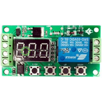 5-30V Time Delay Relay Module Circuit Timer Switch Trigger Adjustable Cycle