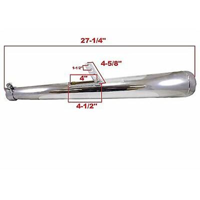 新品タグ付AmeriVINTAGEMEDI2WAYCURTAINROMPERS 2FastMoto Dunstall Style Muffler Chrome Motorcycle Exhaust