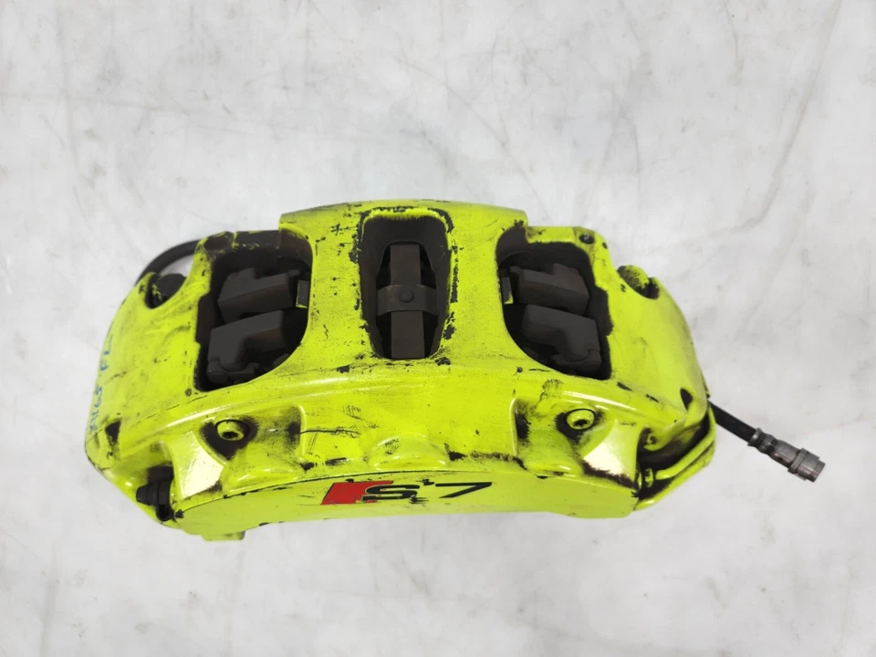 ✅ 2012-2018 OEM Audi S7 Front Left Driver Side Brake Caliper Brembo Yellow - Image 3 of 4