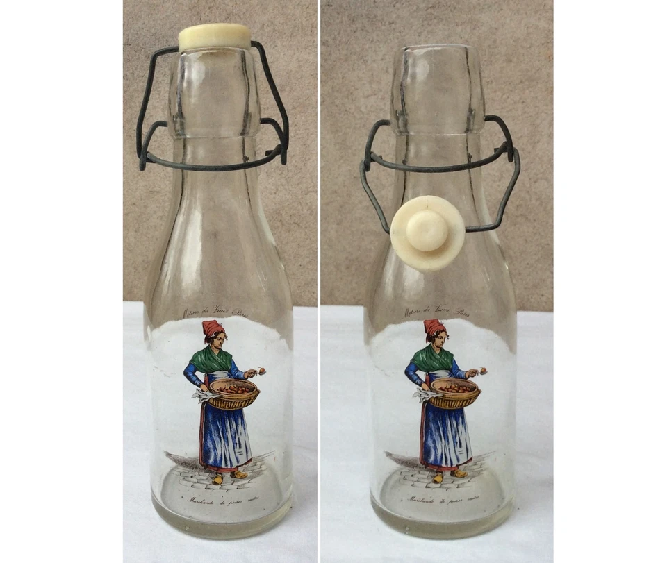 BOUTEILLE DE LAIT EN VERRE BLANC - 0,5 litres - ANCIEN - VINTAGE - Photo 1/1