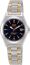 CITIZEN Q Q H061-402 Solar Analog Watch Black Dial Stainless Steel Women Japan