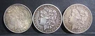 Lot of 3 Morgan Silver Dollars 1921-P, 1888-P & 1896-S 90% Silver Circulated
