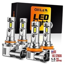  H11 9005 Light Bulbs Combo, 86000 Lumens 900% Brighter 6500K Cool H11+9005