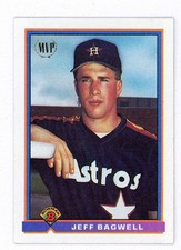 1991 Bowman Jeff Bagwell Rookie Card #183 - Houston Astros - Hall of Fame