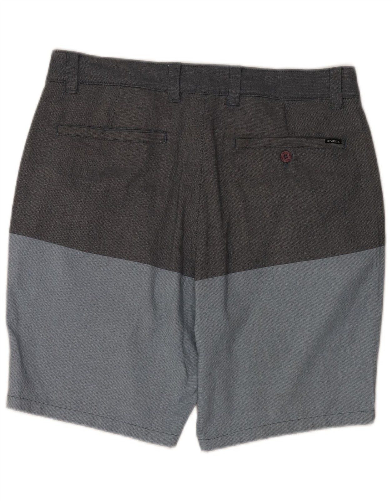O'Neill Mens Chino Shorts W33 Medium Grey Colourblock Cotton ED55 image 2