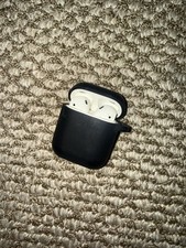 Apple AirPods 1st gen w/ Charging Case parts/repair black rubber case -