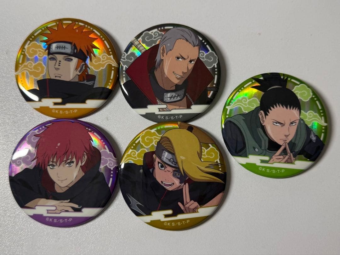 NARUTO Training Ver. Badge Set Pain Deidara Sasori Hidan Shikamaru