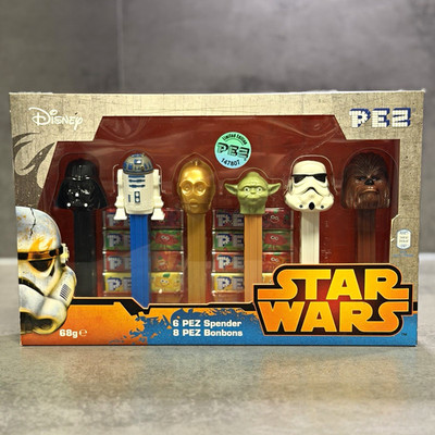 PEZ Star Wars Disney Geschenkset/Box mit 6 Spendern und 8 Bonbons