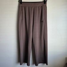 adidas Women  s High-Rise Wide-Leg Active Lounge Pants Brown KF0794 Size XL