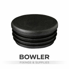 Round Platic Tube Insert Black End Caps - Various Sizes