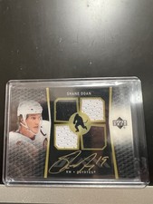 07-08 Upper Deck Black Shane Doan Quad Jersey Auto 2 Color SSP Rade Coyotes