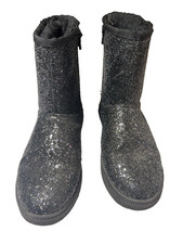 Cat Jack Sparkle  Faux Fur Ankle Girls Boot, size 5