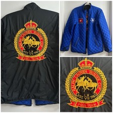 POLO RALPH LAUREN Large 14-16 Winter Cup 2008 Quilted Reversible Jacket READ
