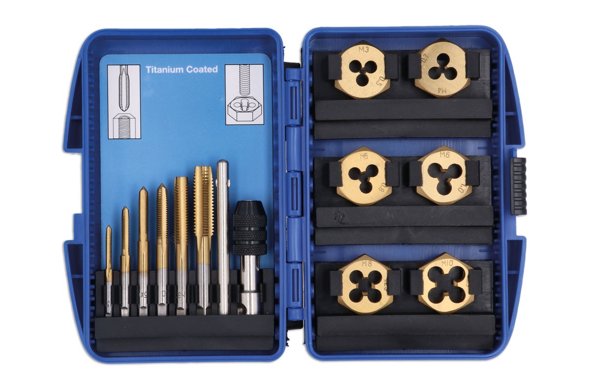 Laser Tools Metric Tap & Die Set 13pc 4026
