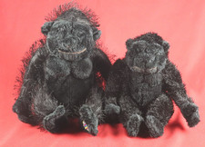 Webkinz Set Of 2 Black Gorilla And Lil Kinz Gorilla Plush - NO CODE
