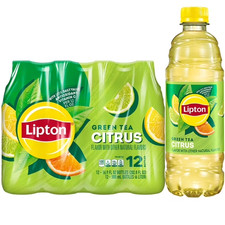 Lipton Iced Green Tea, Citrus Bottled Tea Drink, 16.9 oz, 12 Bottles