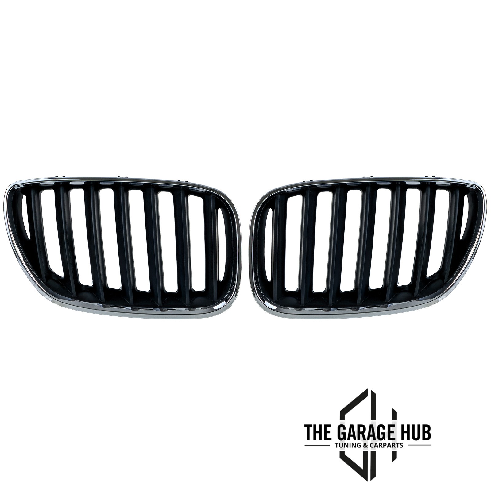 Griglia Sportiva Nera Cromo per BMW X5 E53 1999-2003 - Miniatura 3