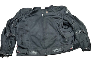 Joe Rocket Motorcycle Jacket Phoenix Ion Armored Padded Racing Black Size 2XL
