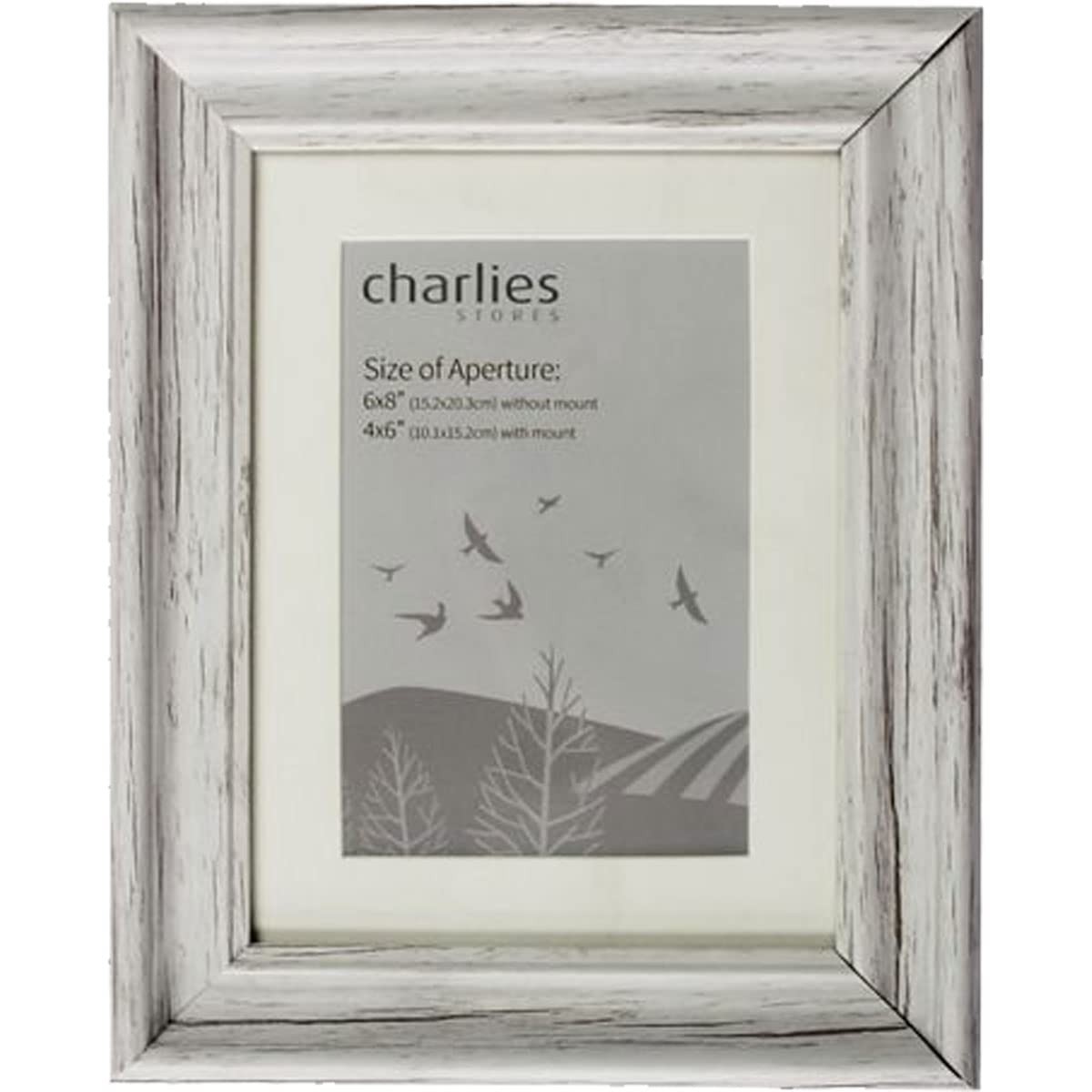 White Wash Effect Photo Poster Picture Frame - 6 x 8