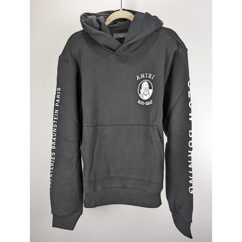 Amiri Amiri x Zig Zag Hoodie in Black BNWT S image 2