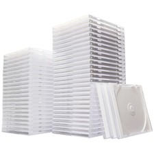 DVD/CD Case, 10mm, Holds 50 Discs 1 Disc , White, 200-FCD024W