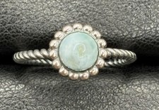New Condition Sterling Silver Larimar Ring Size 7 925