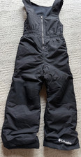 Columbia Snow Bib Pants Youth XXS 4/5 Black Water Resistance Adjustable Quality