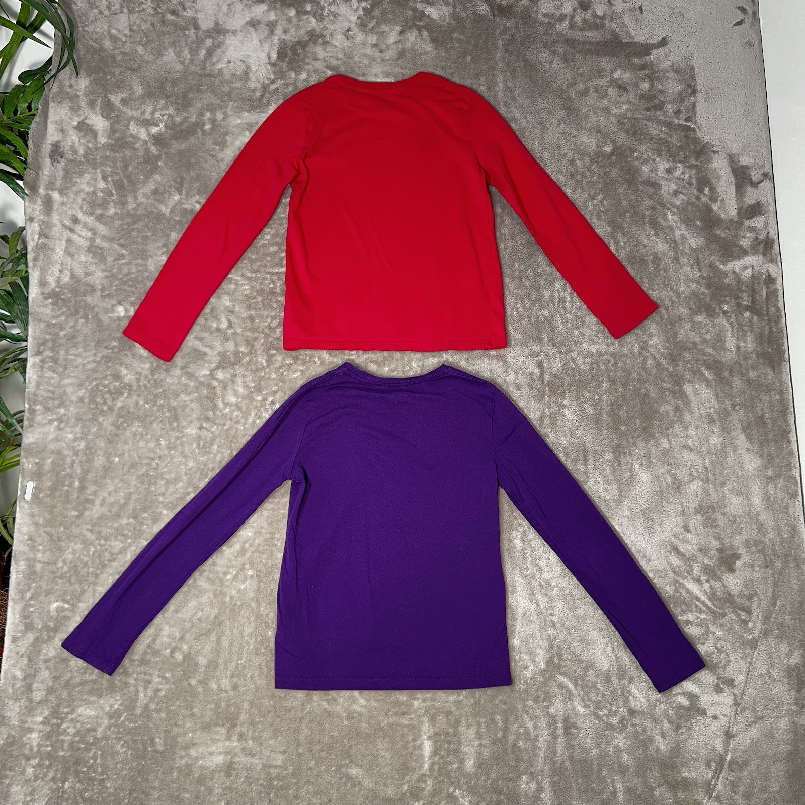 POLO RALPH LAUREN T shirt bambina fascio di due viola e rosa logo pony taglia M