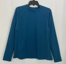 Xersion Celestial Teal Blue LS Athletic T-Shirt Quick-Dri Ventilation Size M