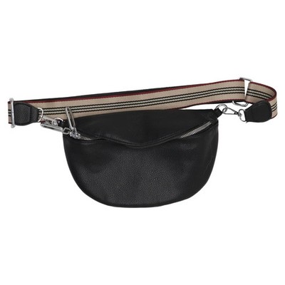 Umhängetasche, Damen, Schwarz, Streifen, 27, 3, 17 cm #eqt