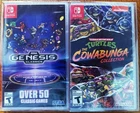 Sega Genesis Classics, TMNT Cowabunga Collection - 2 Switch Games; New & Sealed!