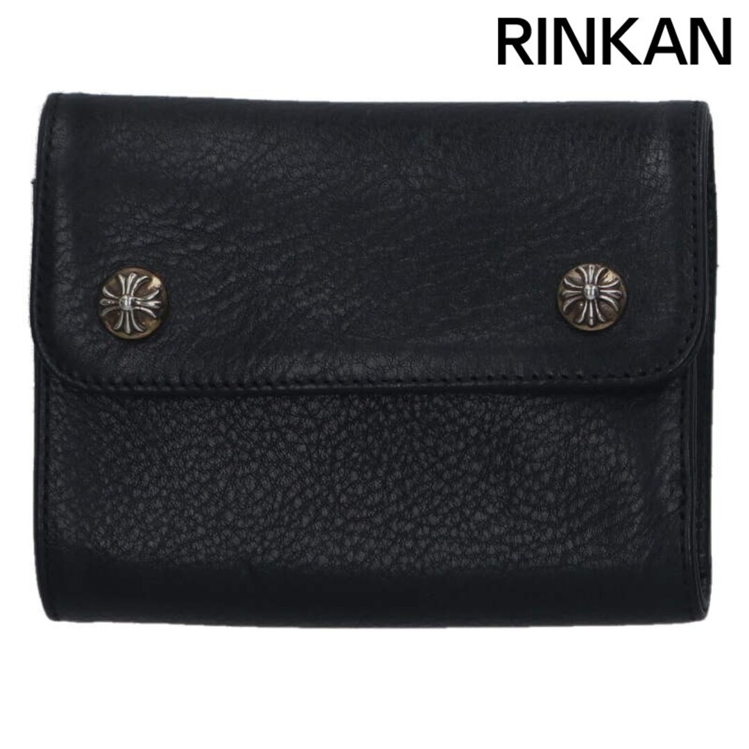 Chrome Hearts Wave Mini Crossball Button Leather Wallet Purse Men's Used 6430b35