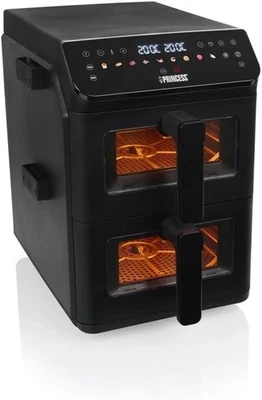 FRIGGITRICE AD ARIA VERTICALE A DUE ZONE PRINCESS 182490 AEROFRYER 11 LITRI