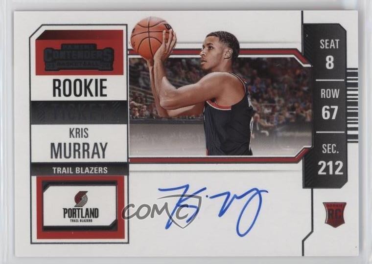 2023-24 Panini Contenders Rookie Ticket Variation Kris Murray #125 Auto 1d6u