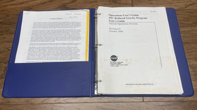 NASA Engineer Owned 2000 Operations User s Guide Reduced Gravity Program CV