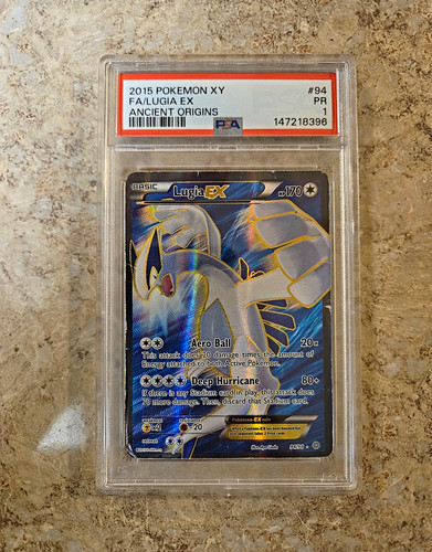 Pokemon Card 2015 Lugia EX Full Art 94/98 Ancient Origins PSA Grade 1