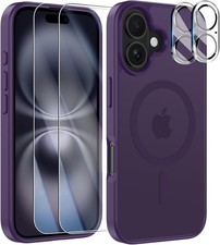 ivencase Magnetic for iPhone 16 Case with 2 Pack Screen Protector and 2 Pack