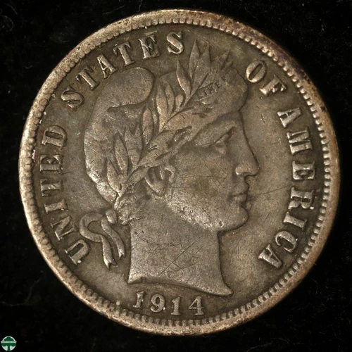 1914-P Barber Dime - Very Fine Details