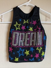 Girls Rhinestone Balera Dance Performance Practice Sports Bra Top Size Medium C