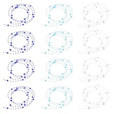 12 Pcs 4 Feet Artificial Pearl String Beads Chain for Decoration, 3 Colors