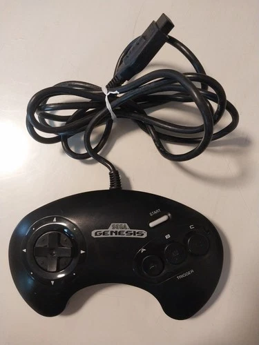Vintage Sega Genesis 1650 Control Pad 3-Button Black Controller Untested