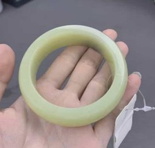 Certified A Hetian Huangkou Yellow jade stone Oil Bangle diameter 60.7mm bangle
