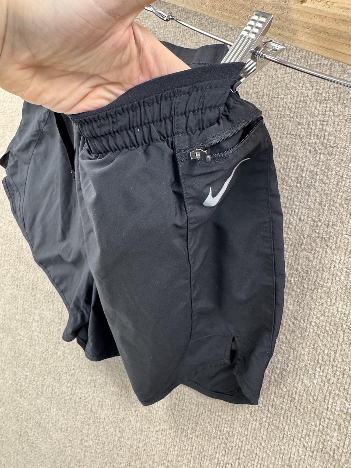 Women's Nike Running Shorts Black Dri-Fit Size XL thumbnail 3