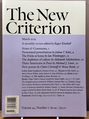The New Criterion March 2025 Volume 43 Number 7