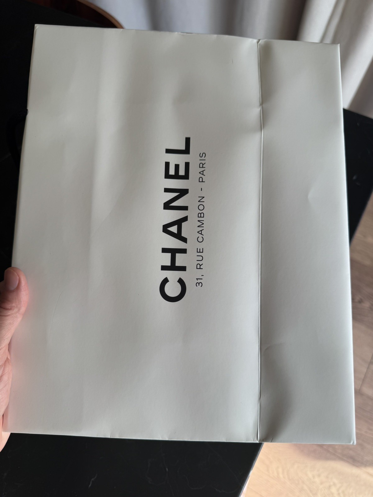 Chanel Small Empty Gift Bag White Paper thumbnail 8